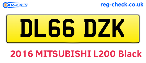 DL66DZK are the vehicle registration plates.