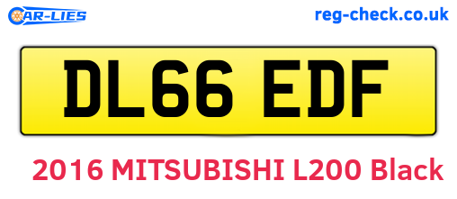 DL66EDF are the vehicle registration plates.