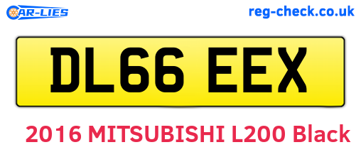 DL66EEX are the vehicle registration plates.