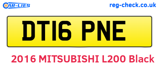 DT16PNE are the vehicle registration plates.