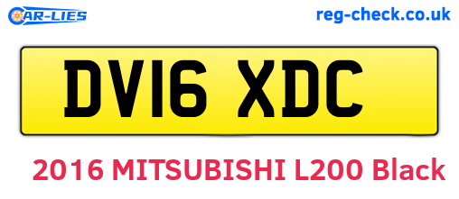 DV16XDC are the vehicle registration plates.