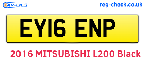 EY16ENP are the vehicle registration plates.