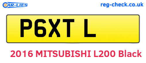 P6XTL are the vehicle registration plates.