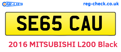 SE65CAU are the vehicle registration plates.