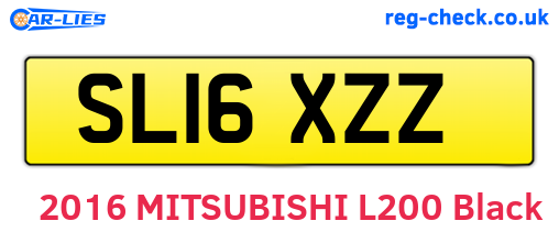 SL16XZZ are the vehicle registration plates.