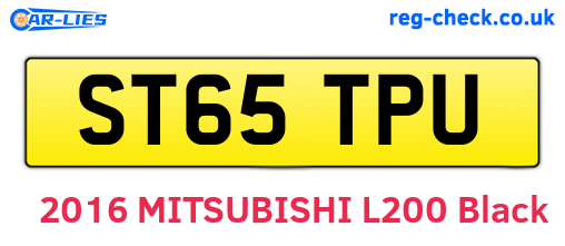 ST65TPU are the vehicle registration plates.