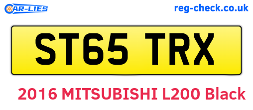 ST65TRX are the vehicle registration plates.