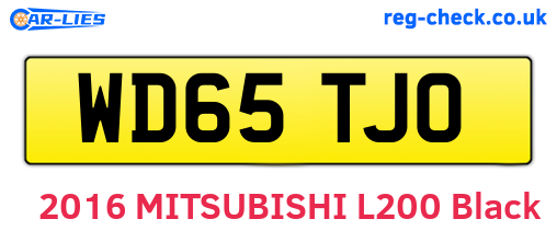 WD65TJO are the vehicle registration plates.