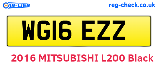 WG16EZZ are the vehicle registration plates.