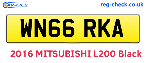 WN66RKA are the vehicle registration plates.