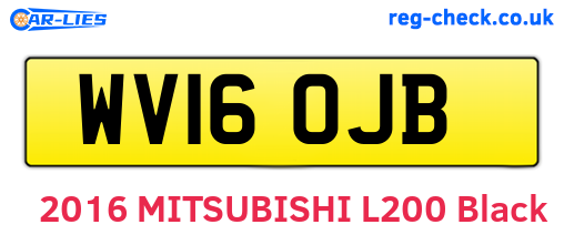 WV16OJB are the vehicle registration plates.