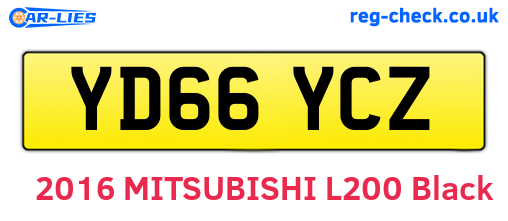 YD66YCZ are the vehicle registration plates.