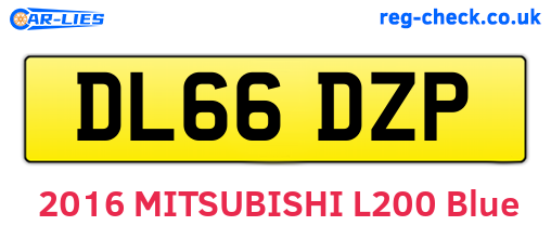 DL66DZP are the vehicle registration plates.