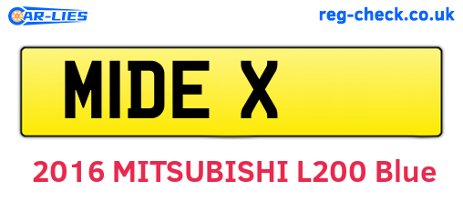 M1DEX are the vehicle registration plates.
