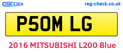 P50MLG are the vehicle registration plates.