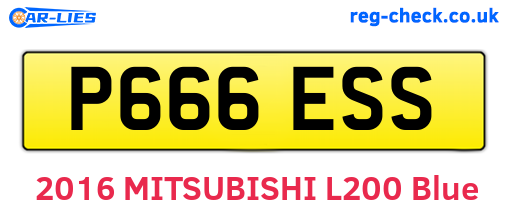 P666ESS are the vehicle registration plates.