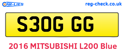 S30GGG are the vehicle registration plates.