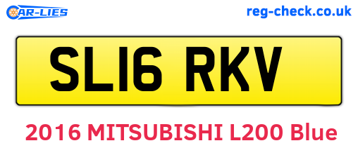 SL16RKV are the vehicle registration plates.
