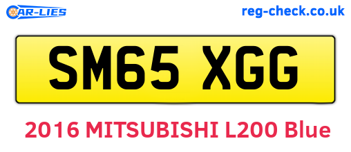 SM65XGG are the vehicle registration plates.