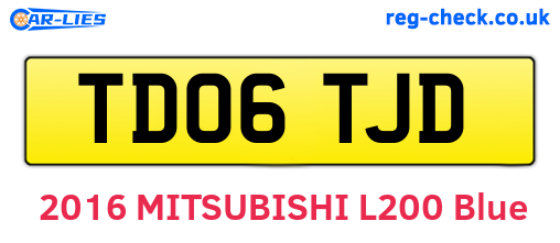 TD06TJD are the vehicle registration plates.