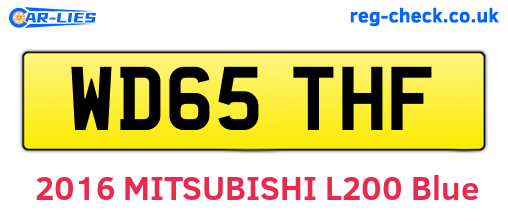WD65THF are the vehicle registration plates.