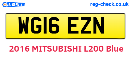 WG16EZN are the vehicle registration plates.