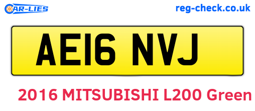 AE16NVJ are the vehicle registration plates.