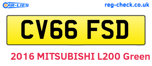CV66FSD are the vehicle registration plates.