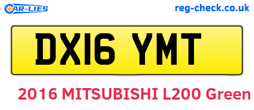 DX16YMT are the vehicle registration plates.