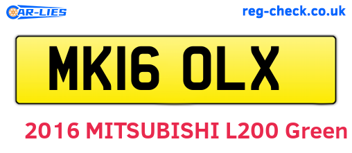 MK16OLX are the vehicle registration plates.