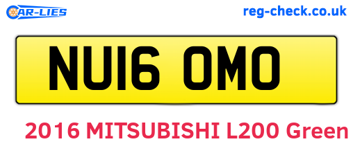 NU16OMO are the vehicle registration plates.