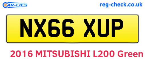 NX66XUP are the vehicle registration plates.