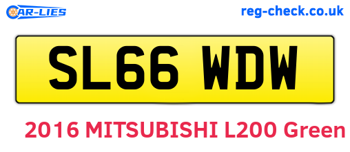 SL66WDW are the vehicle registration plates.