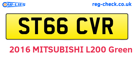 ST66CVR are the vehicle registration plates.