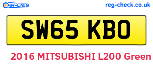 SW65KBO are the vehicle registration plates.
