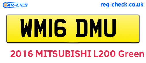 WM16DMU are the vehicle registration plates.
