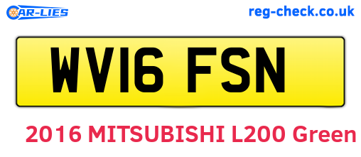 WV16FSN are the vehicle registration plates.