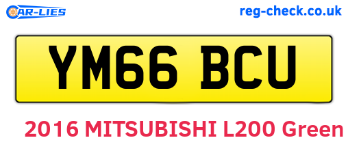 YM66BCU are the vehicle registration plates.
