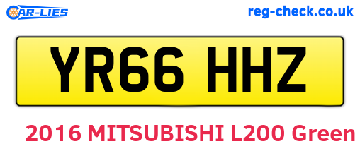 YR66HHZ are the vehicle registration plates.