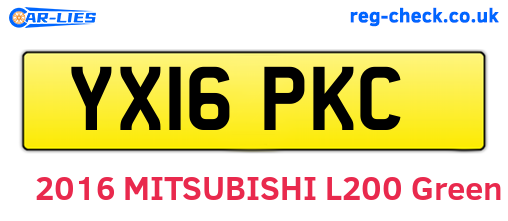 YX16PKC are the vehicle registration plates.