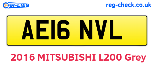 AE16NVL are the vehicle registration plates.