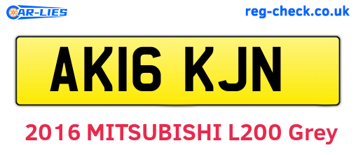 AK16KJN are the vehicle registration plates.