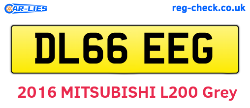 DL66EEG are the vehicle registration plates.