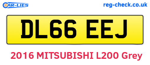 DL66EEJ are the vehicle registration plates.