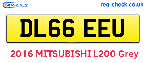 DL66EEU are the vehicle registration plates.
