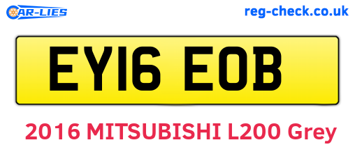 EY16EOB are the vehicle registration plates.