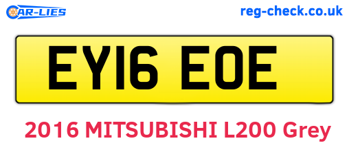 EY16EOE are the vehicle registration plates.