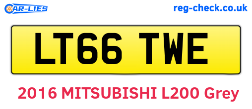 LT66TWE are the vehicle registration plates.