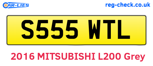 S555WTL are the vehicle registration plates.