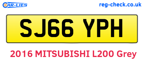 SJ66YPH are the vehicle registration plates.